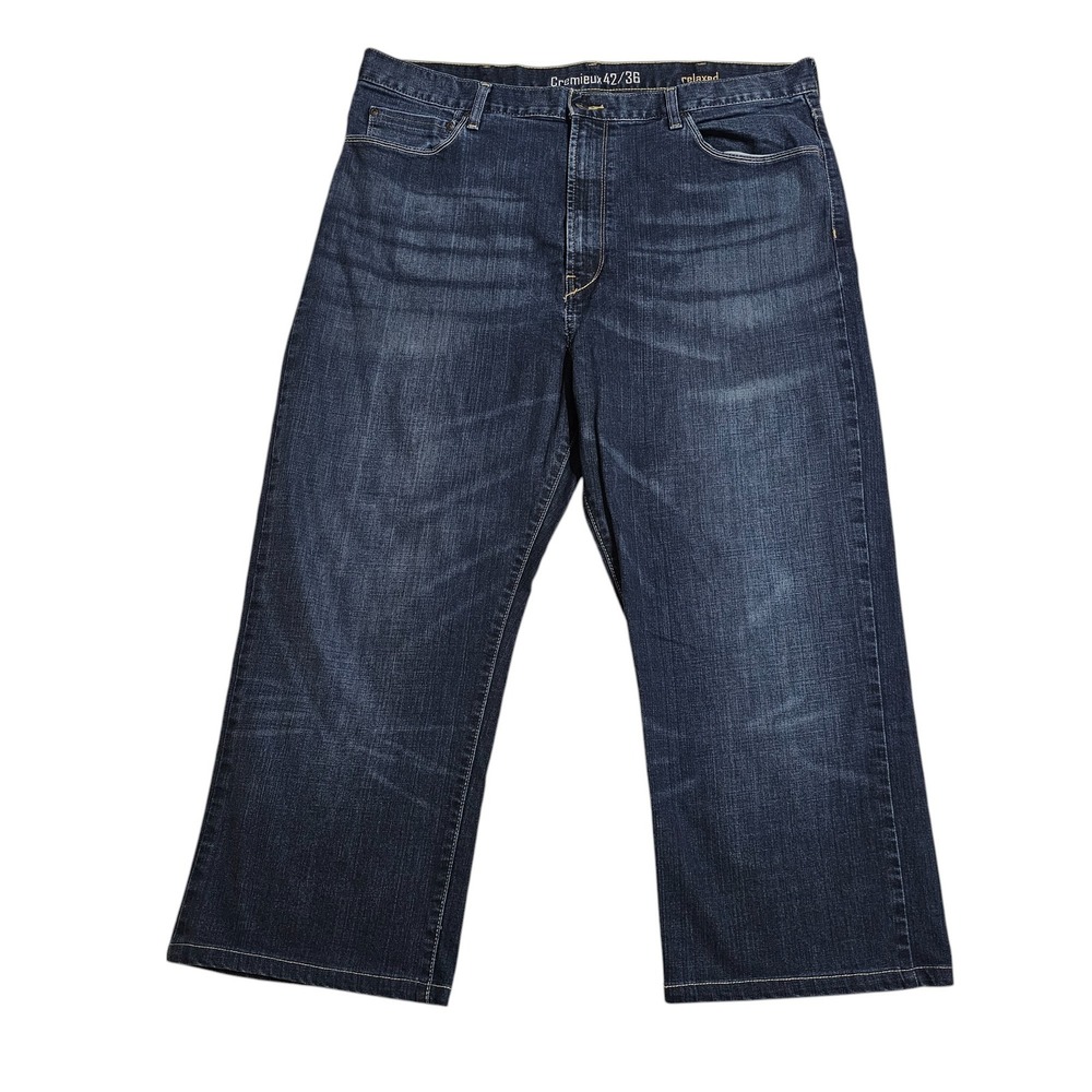Cremieux Relaxed Fit Jeans Dark Wash Denim Pants Mens‎ 42x36
